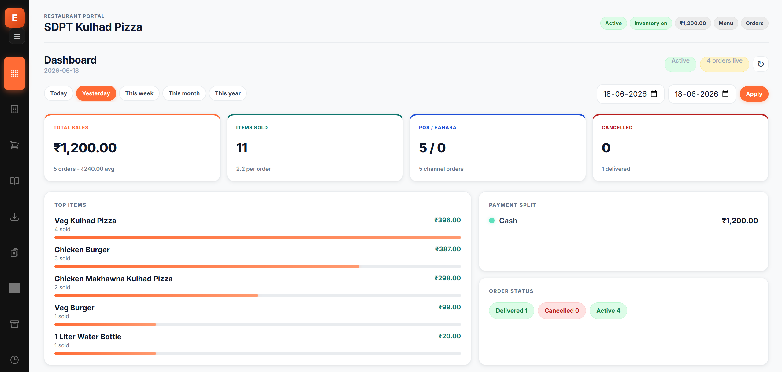 eahara food delivery platform